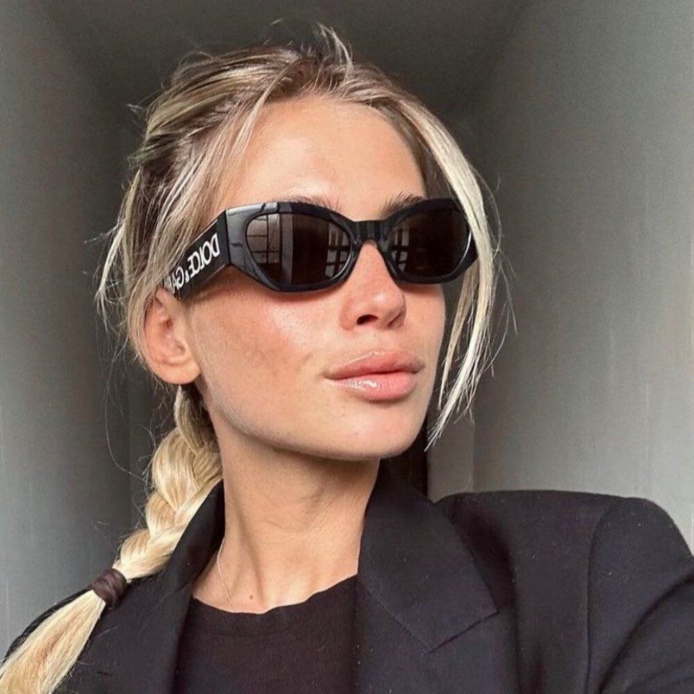 SALE! NEW D&G DG6186 501/87 Black Dark Grey Cat Eye Women Sunglasses - Picture 2 of 11